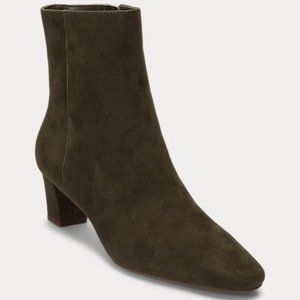 Lauren Ralph Lauren Willa Suede Bootie in Botanic Green Size 8.5